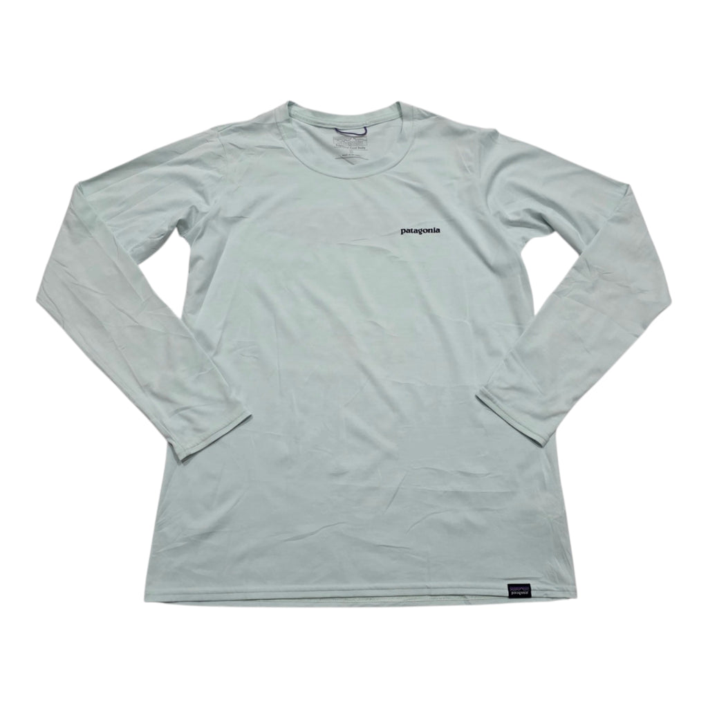 Playera Capilene Patagonia Chico S Azul Claro Manga Larga