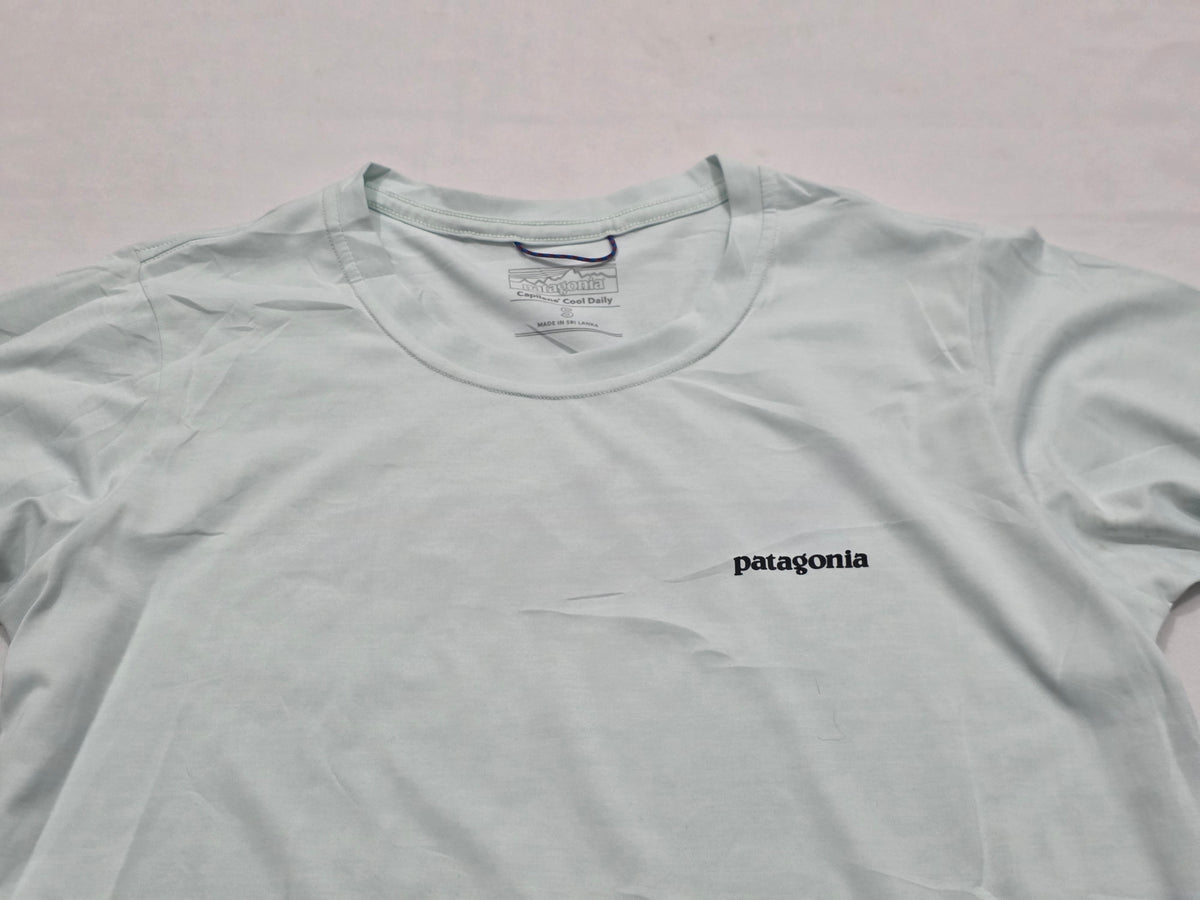Playera Capilene Patagonia Chico S Azul Claro Manga Larga