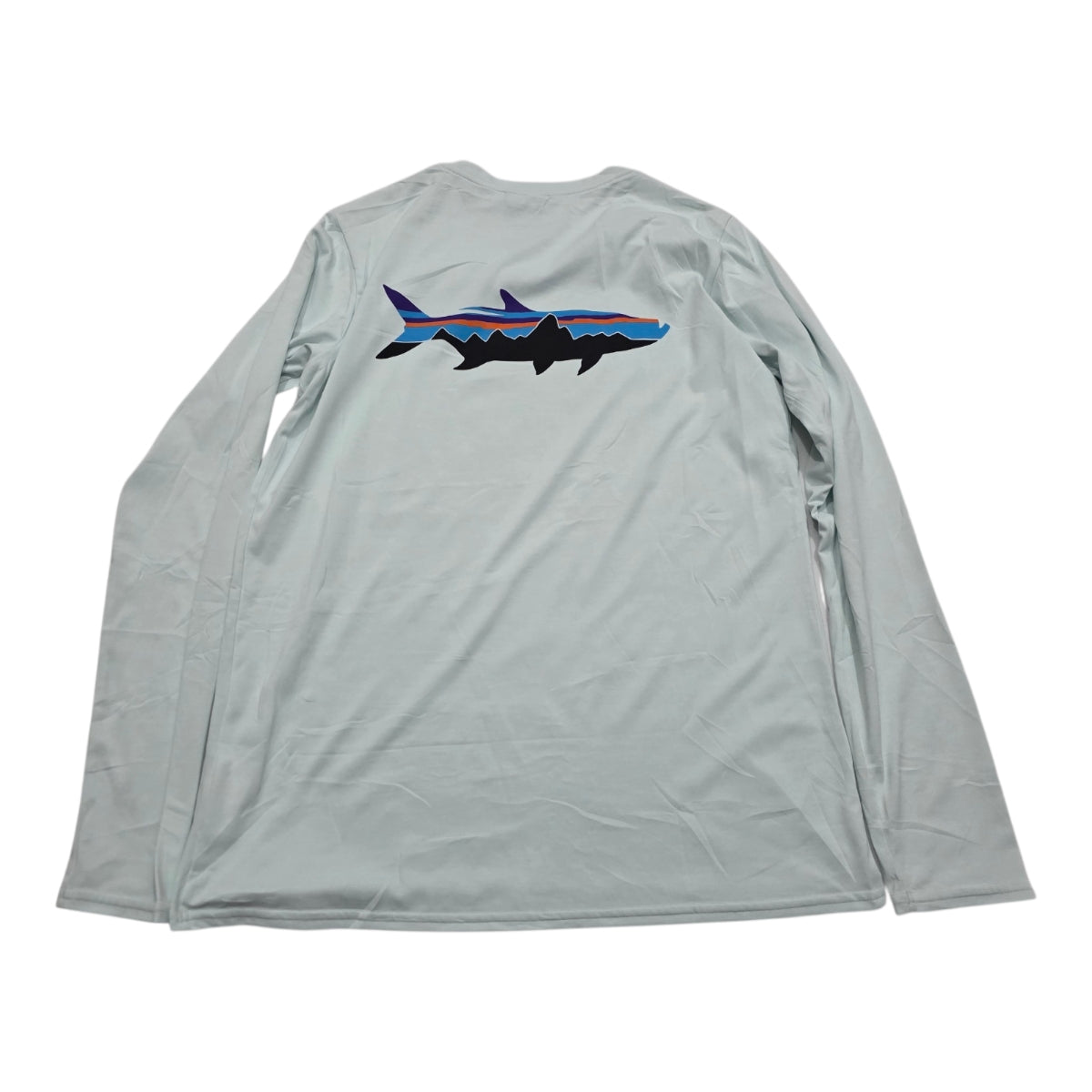 Playera Capilene Patagonia Chico S Azul Claro Manga Larga
