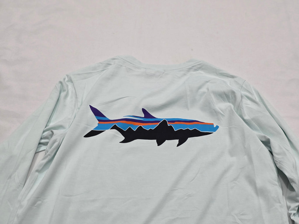 Playera Capilene Patagonia Chico S Azul Claro Manga Larga
