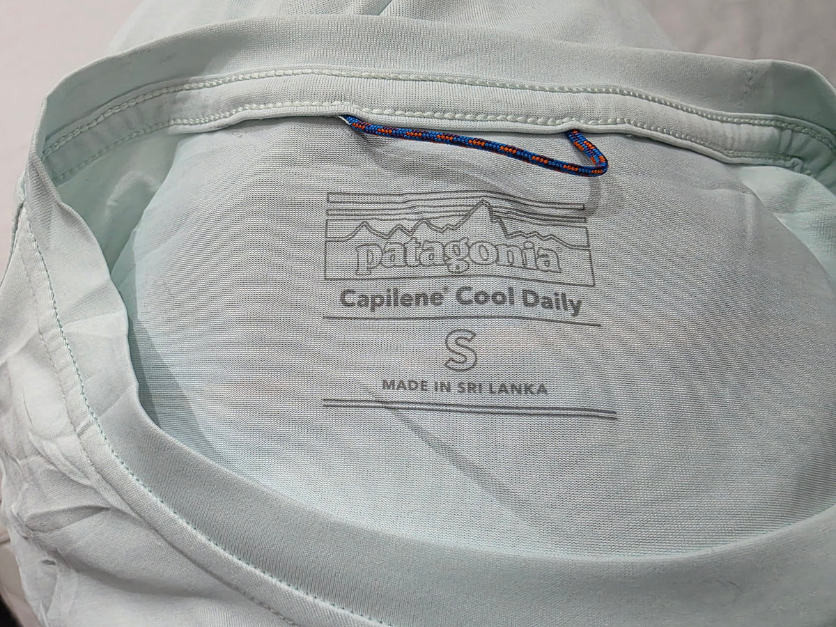 Playera Capilene Patagonia Chico S Azul Claro Manga Larga
