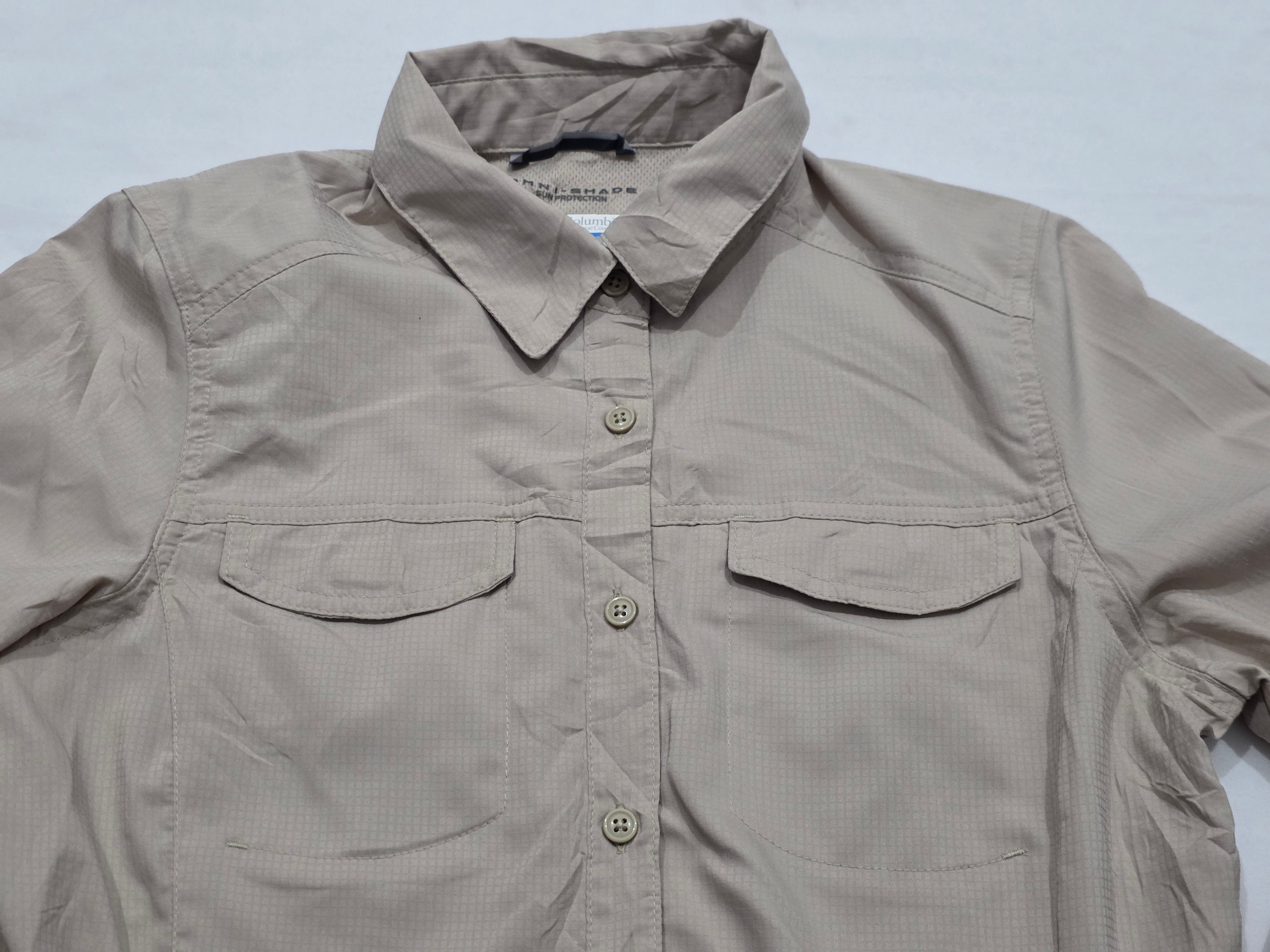 Camisa Columbia De Mujer Talla Chica Cafe