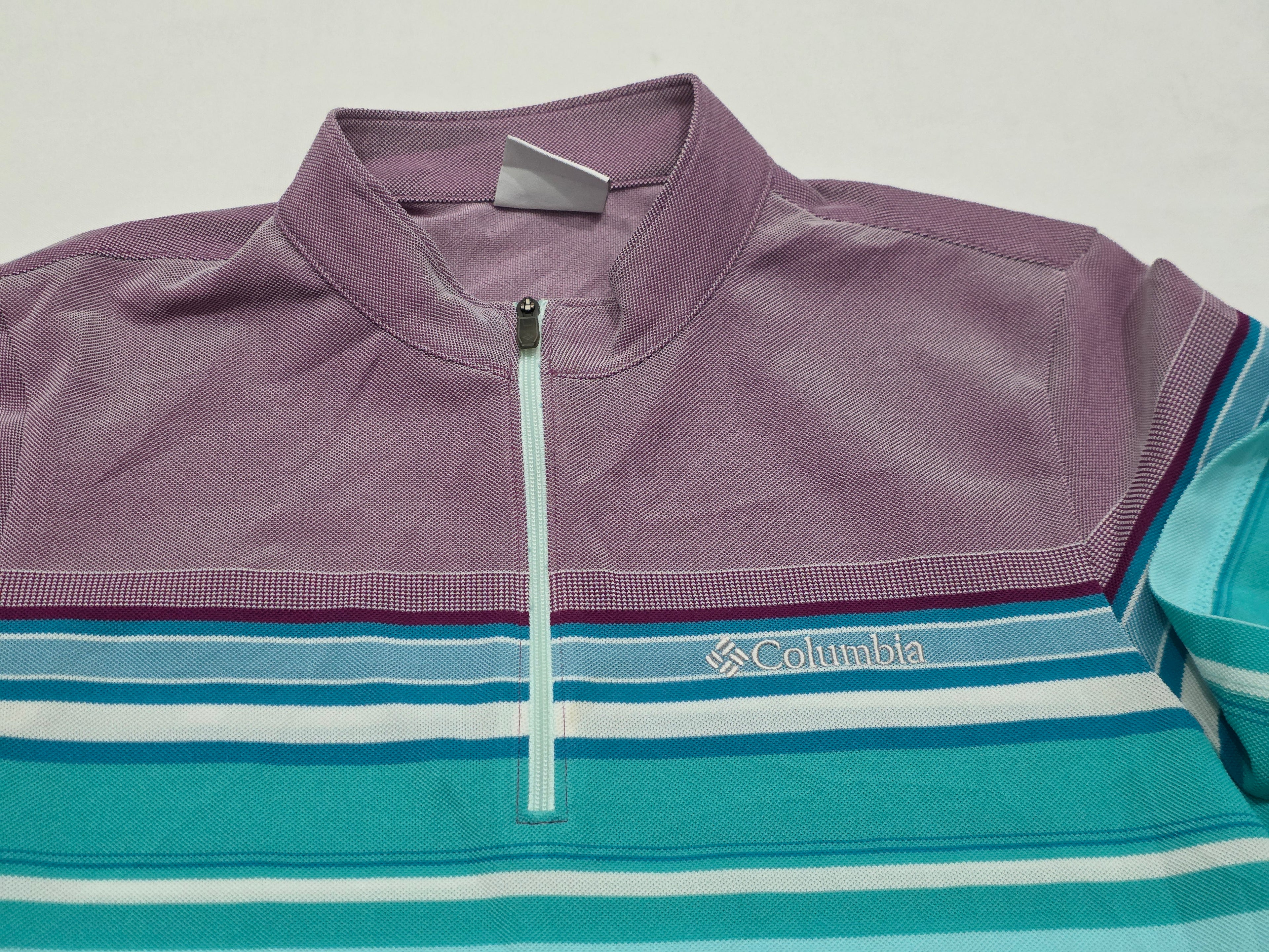 Playera Columbia Mediana M Medio Cierre Azul