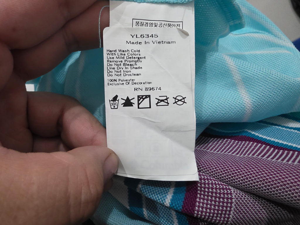 Playera Columbia Mediana M Medio Cierre Azul