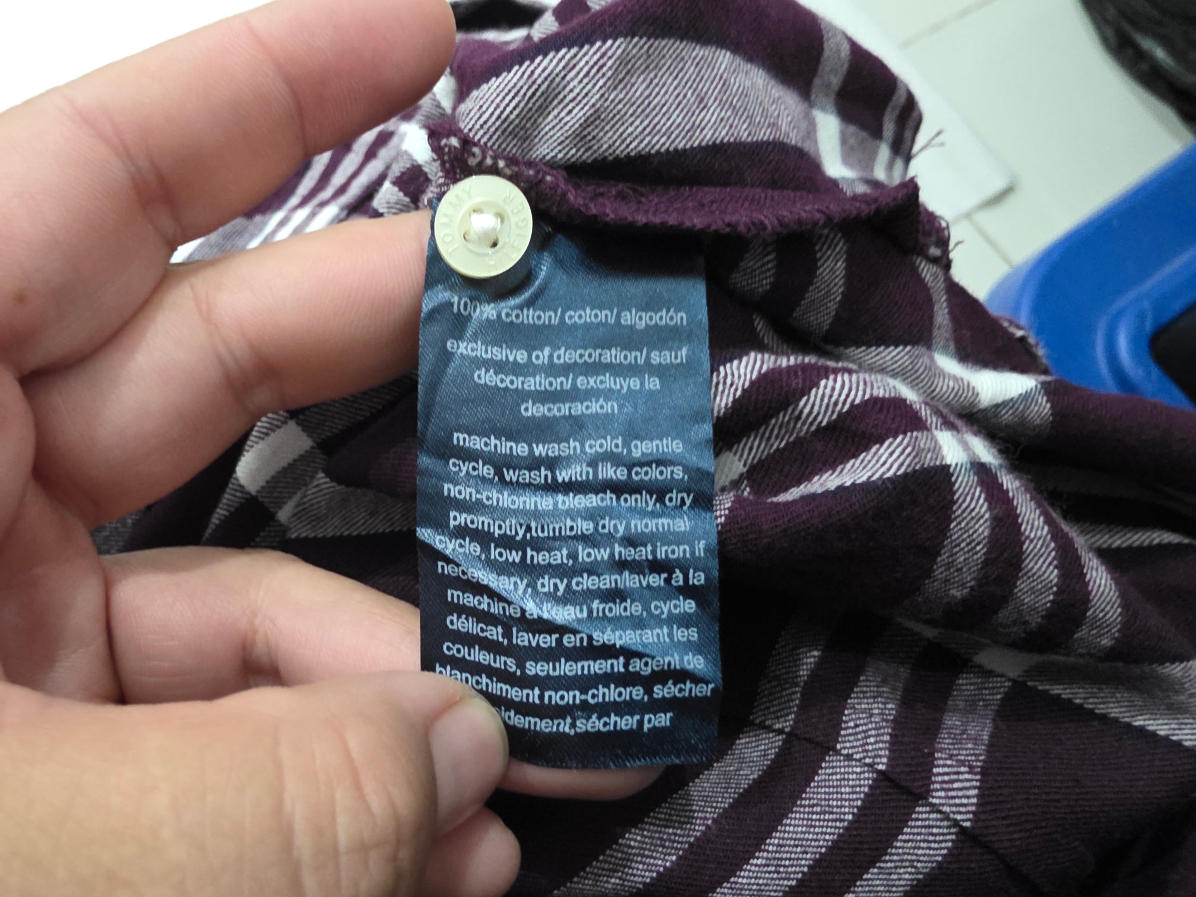 Camisa Tommy Hilfiger Mediana M Vino