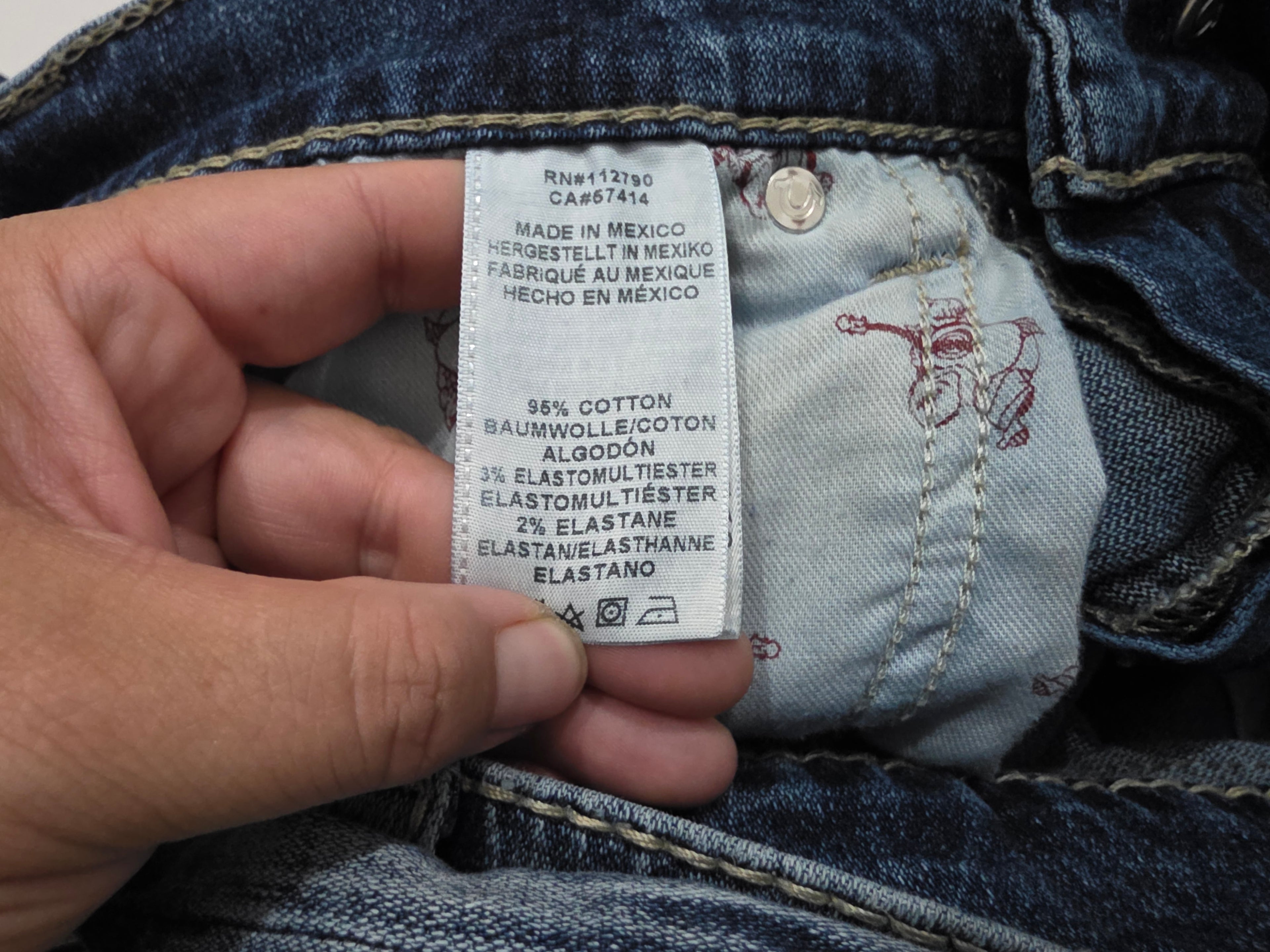 Pantalon True Religion Talla 31 Azul Deslavado