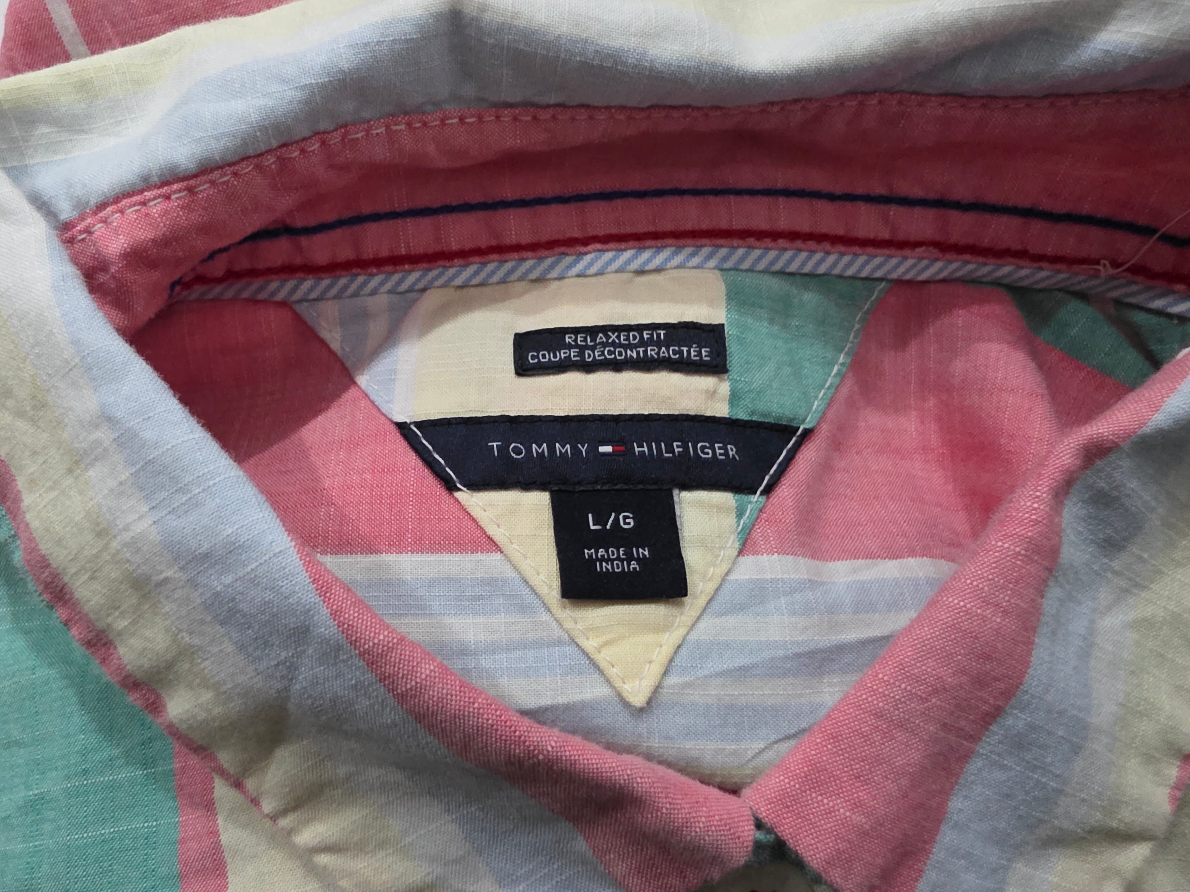 Camisa Tommy Hilfiger Grande L Tricolor