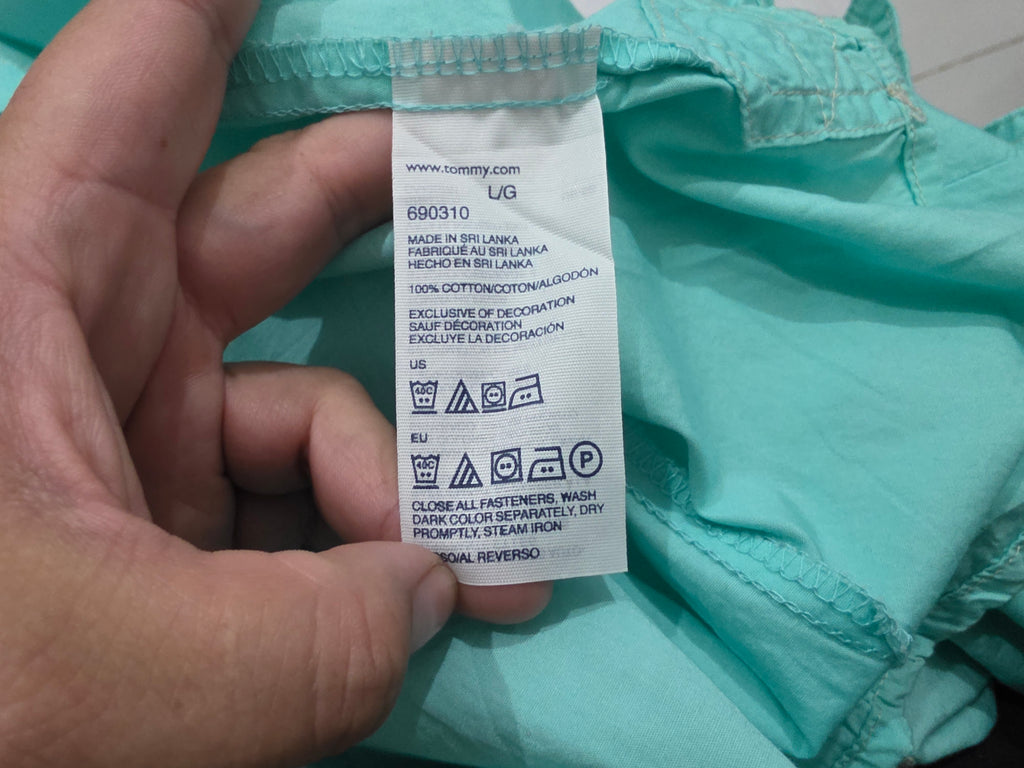 Camisa Tommy Hilfiger Grande L Color Menta