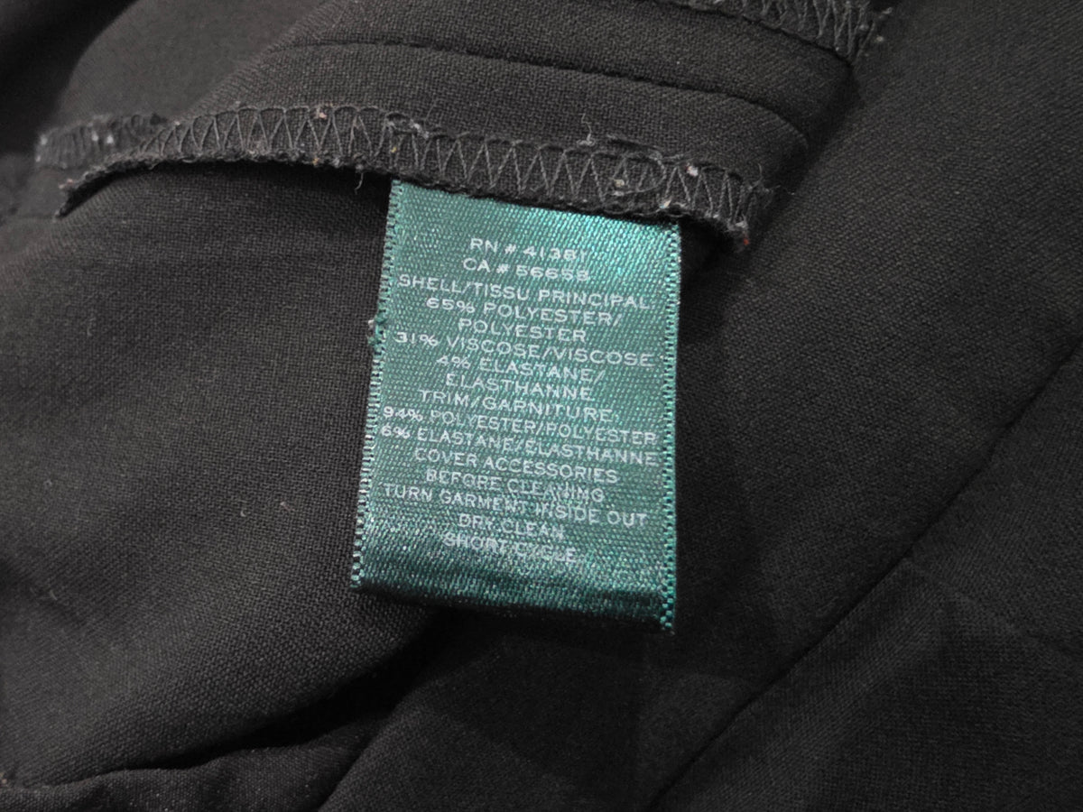 Pantalon Ralph Lauren Talla 14 De Vestir Negro