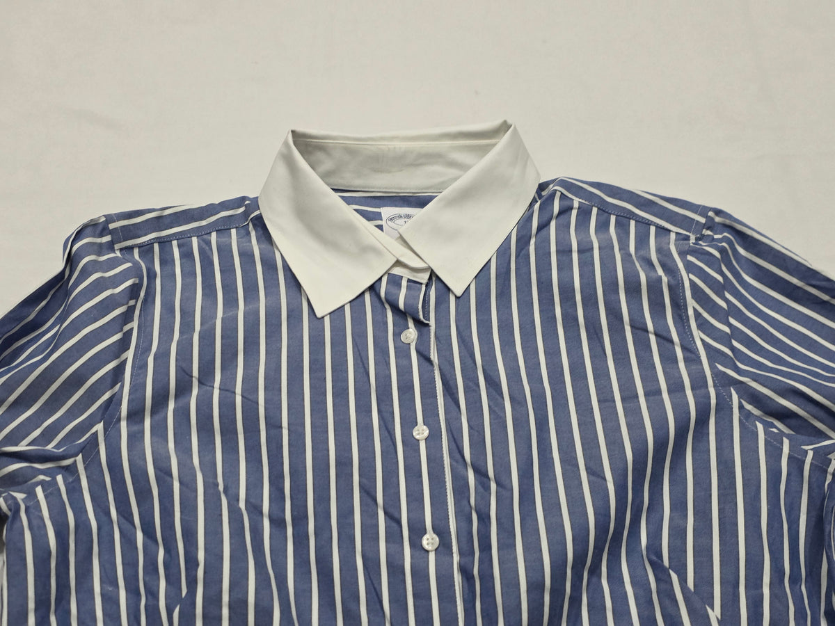 Camisa Brooks Brothers Talla 12 Azul Rayada
