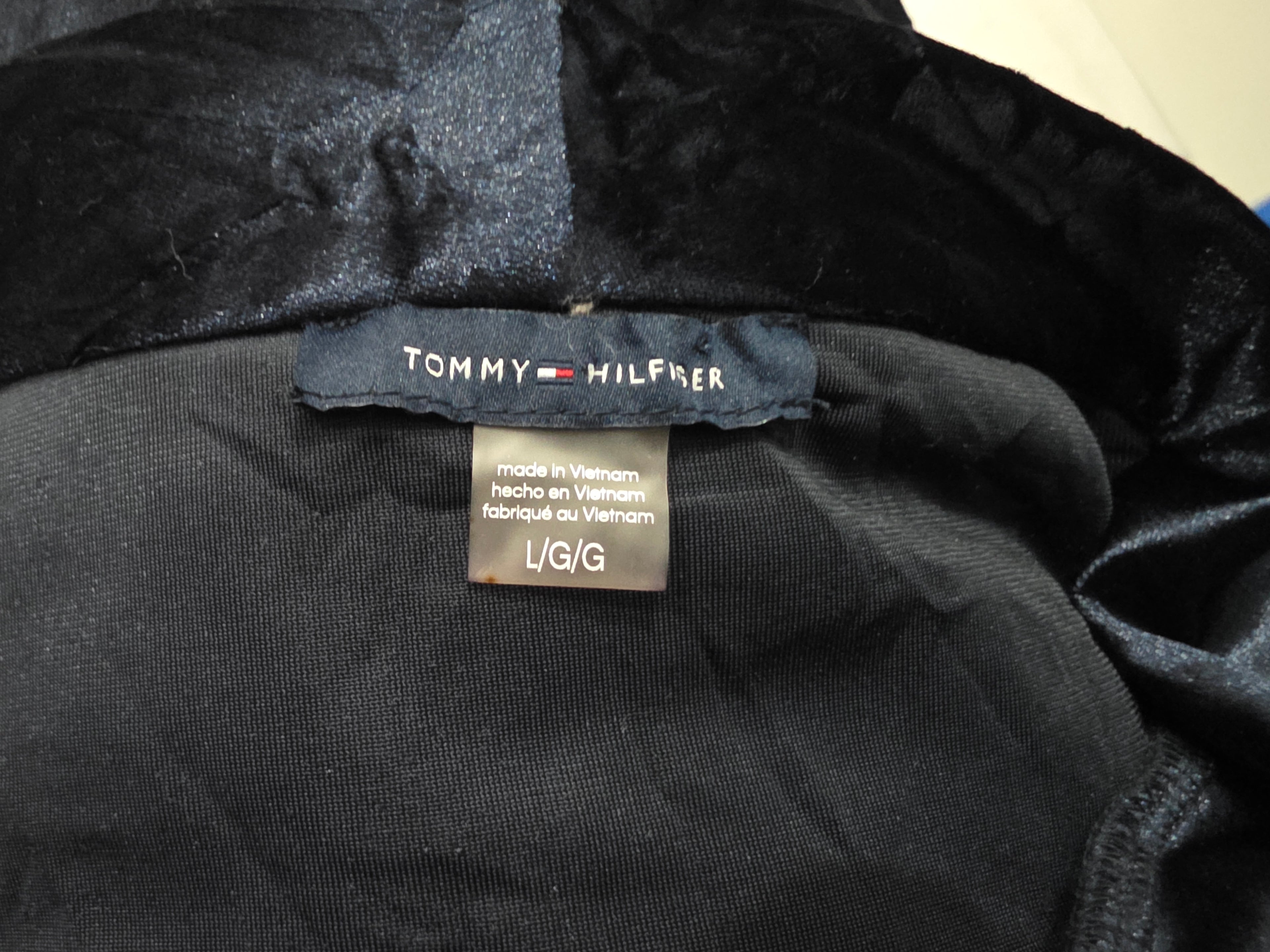 Blusa Terciopelo Tommy Hilfiger Grande L Azul
