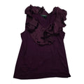 Blusa Ralph Lauren Grande L Morada Con Olanes