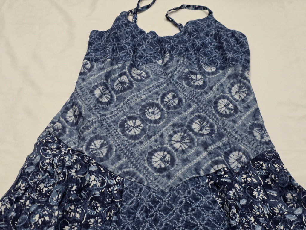 Vestido Ralph Lauren Talla 14 De Lino Azul