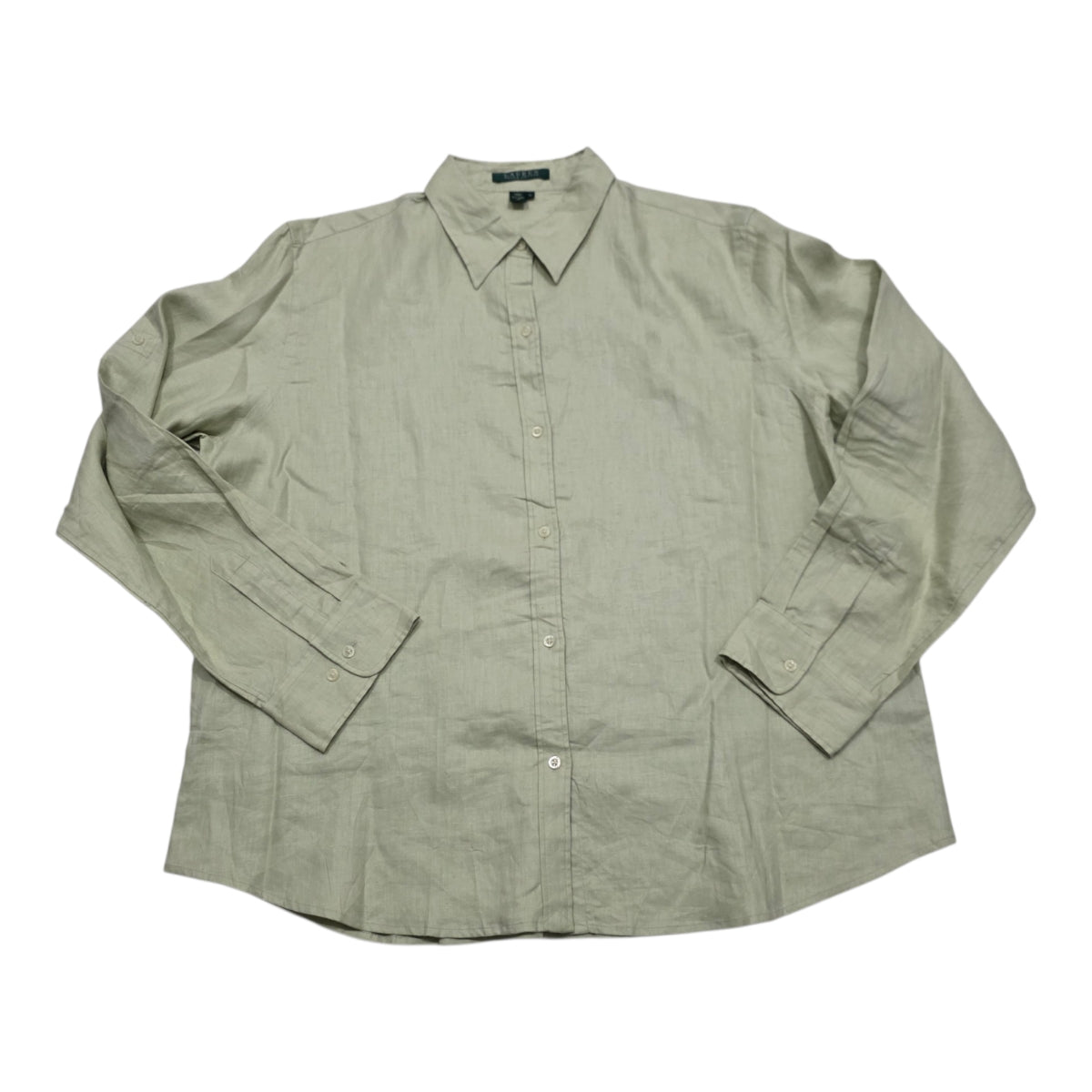 Camisa De Lino Ralph Lauren Xgrande Xl Verde