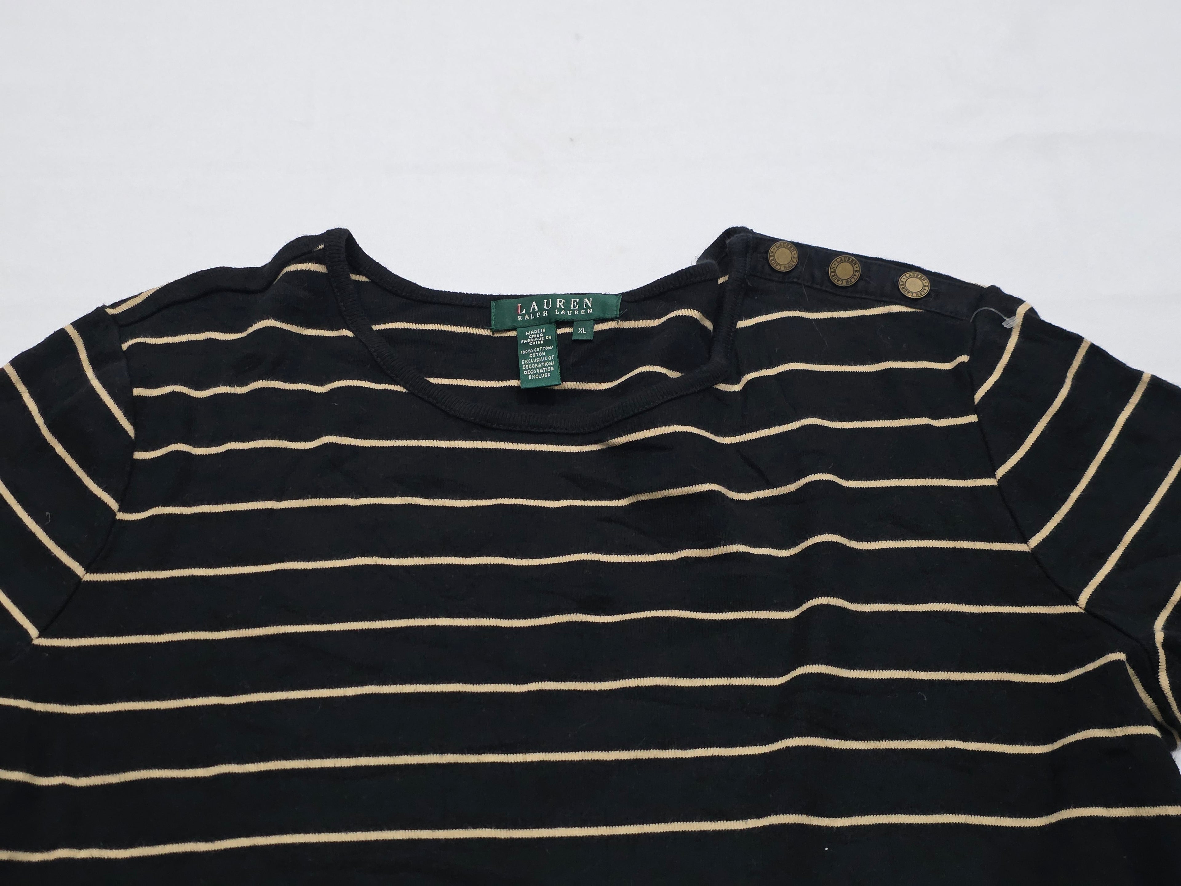 Playera Ralph Lauren Xgrande Xl Negra Manga Larga