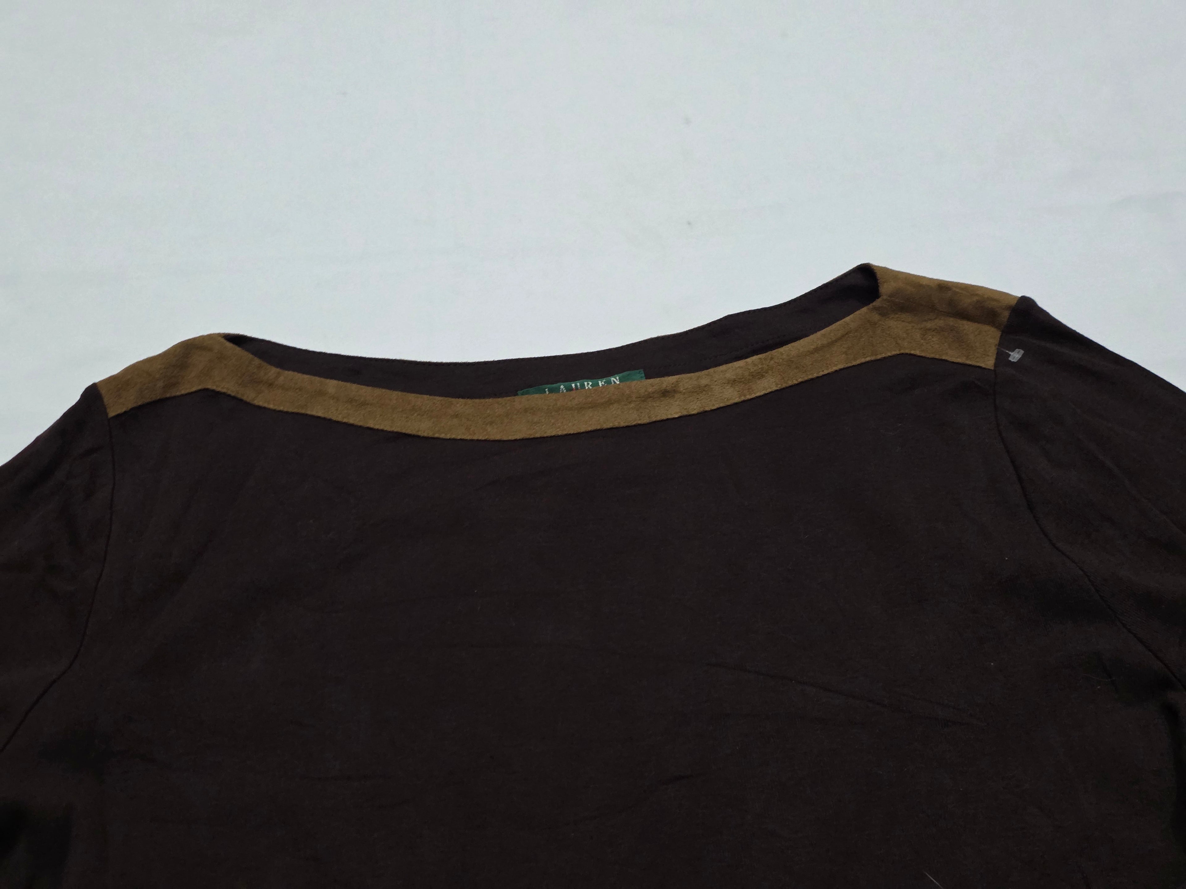 Playera Ralph Lauren Xgrande Xl Cafe Con Dorado
