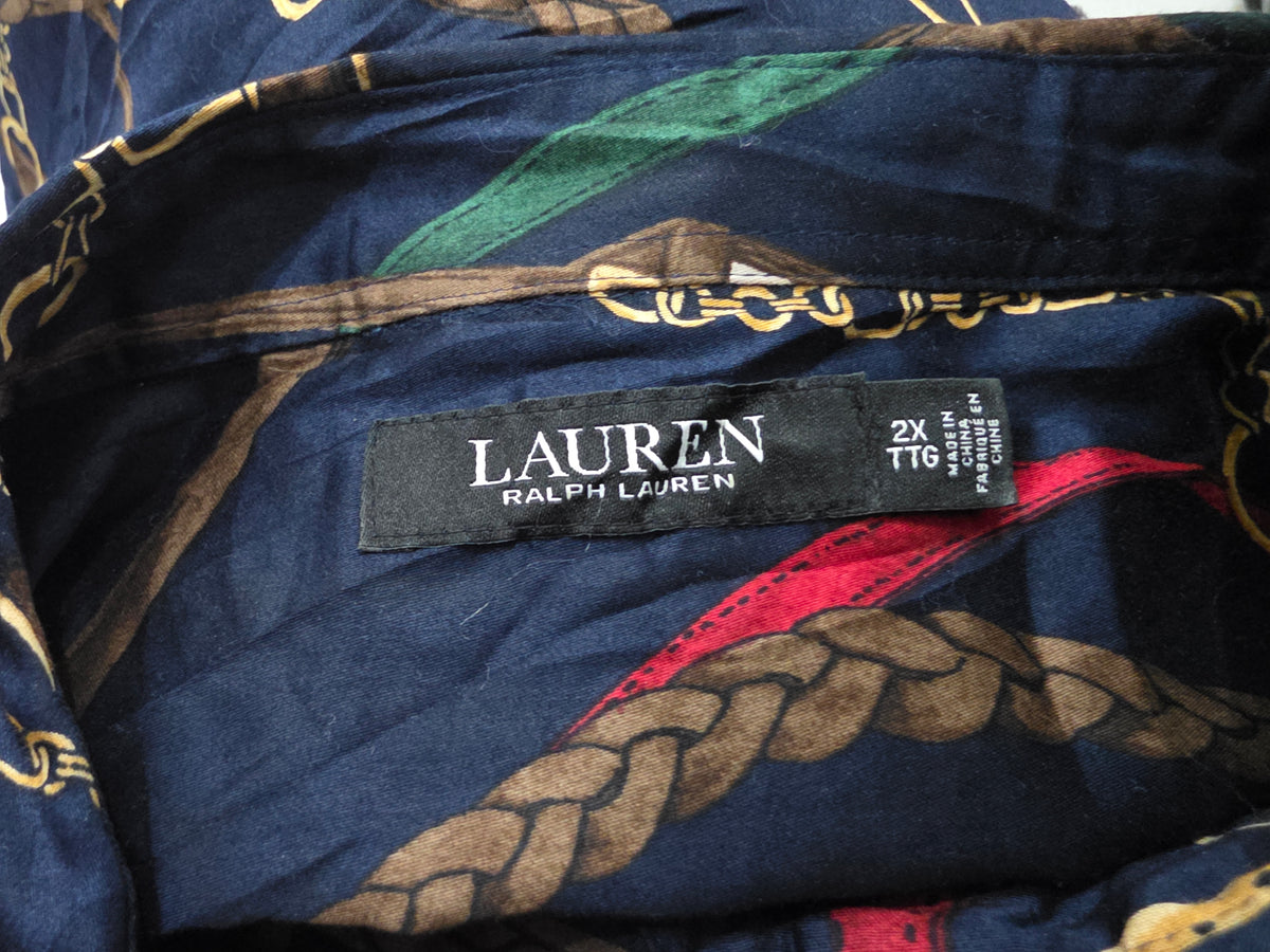 Camisa Ralph Lauren Talla 2x Azul Marino