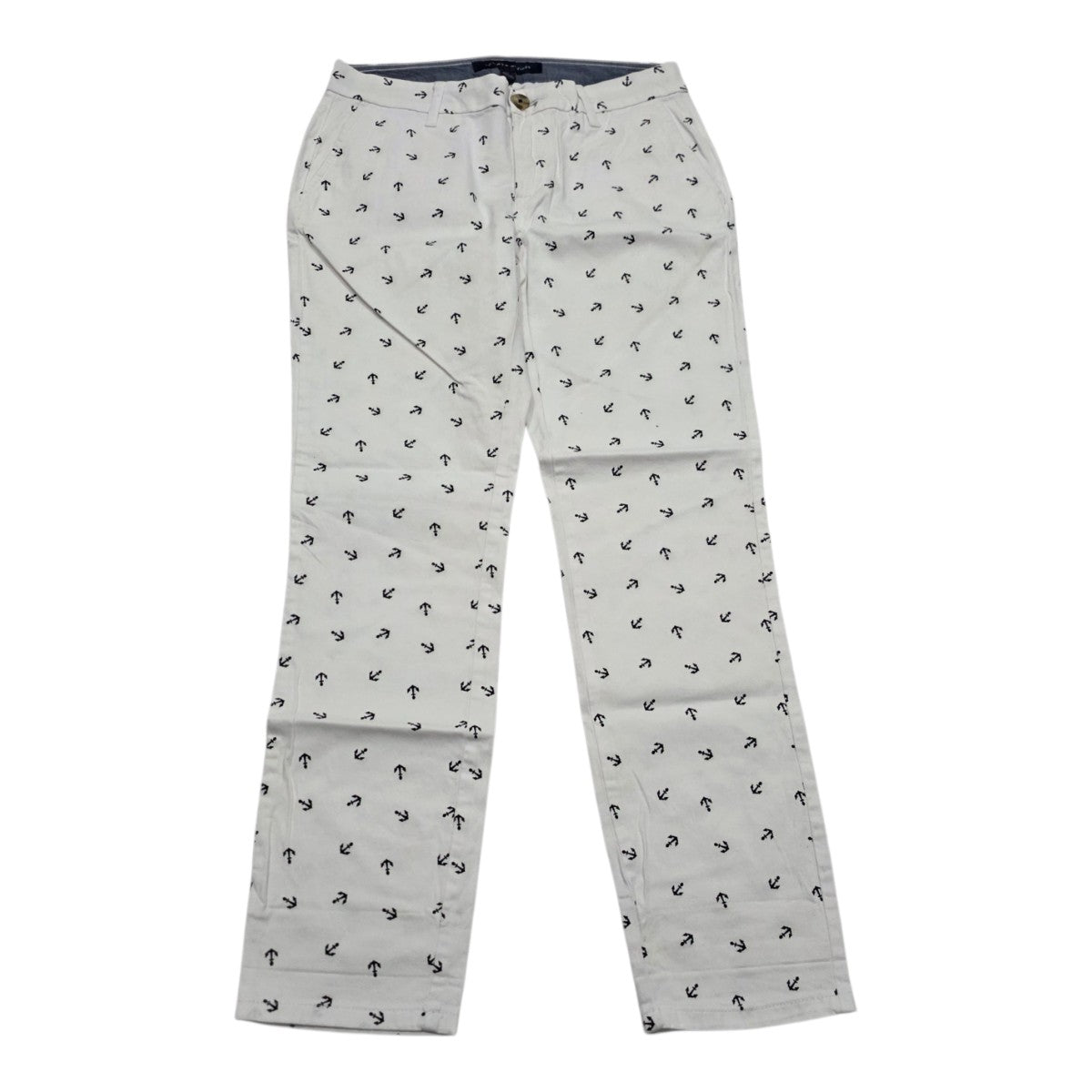 Pantalon Tommy Hilfiger De Mujer Talla 2 Blanco De Anclas