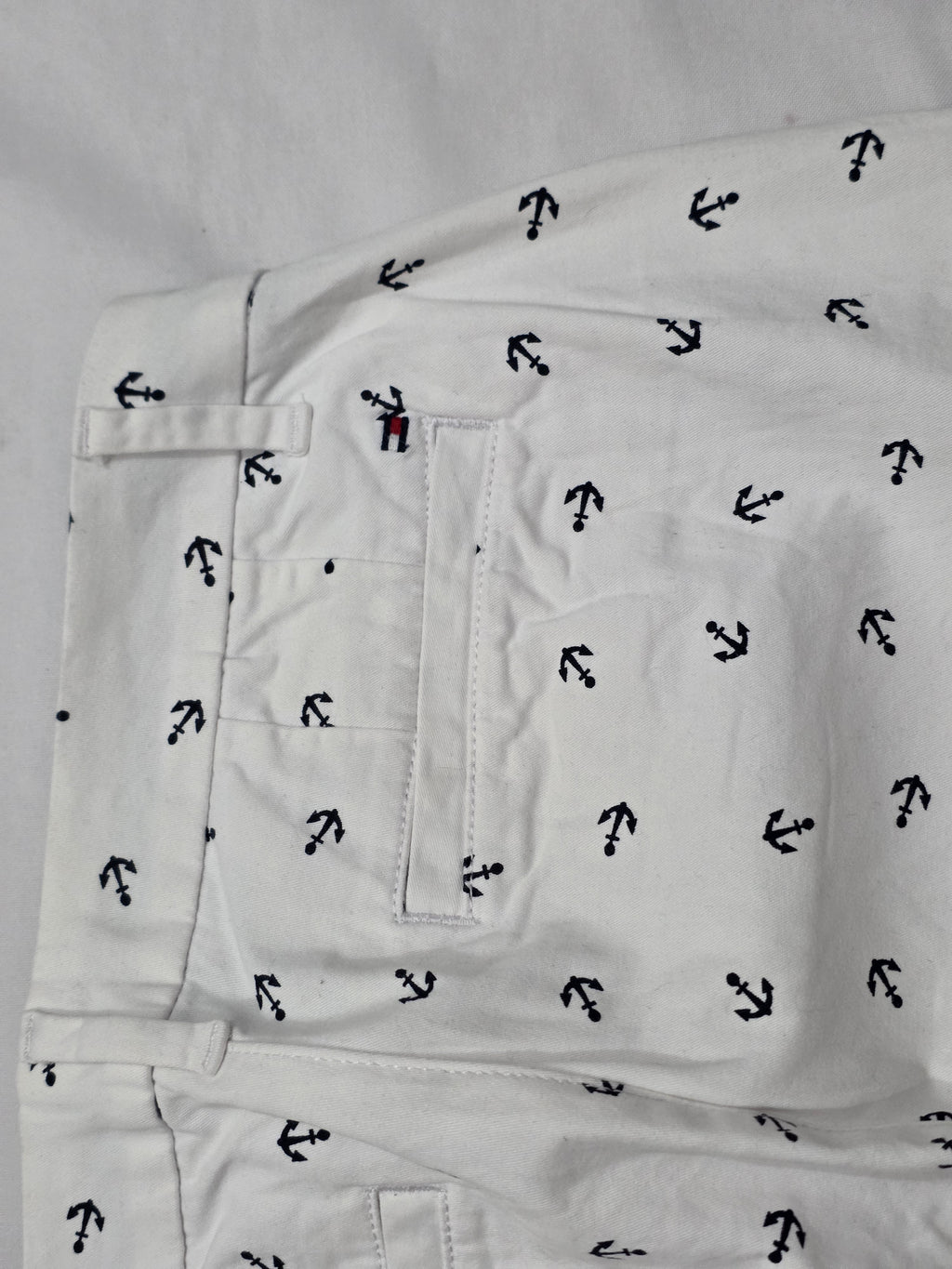 Pantalon Tommy Hilfiger De Mujer Talla 2 Blanco De Anclas