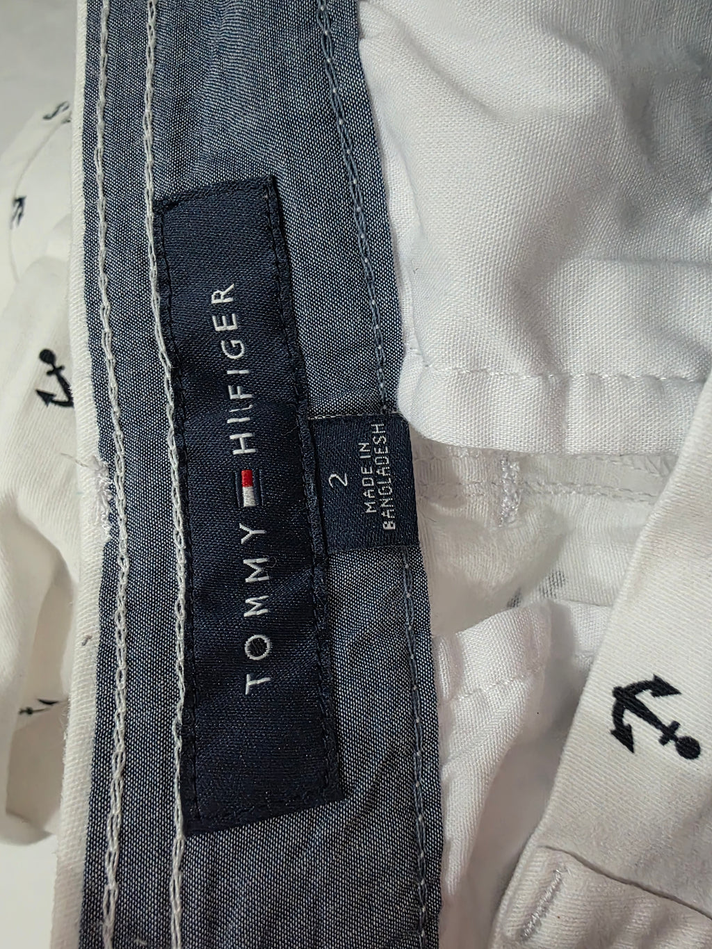 Pantalon Tommy Hilfiger De Mujer Talla 2 Blanco De Anclas