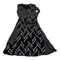 Vestido Ralph Lauren Con Cinturon Negro/blanco Talla 2