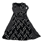 Vestido Ralph Lauren Con Cinturon Negro/blanco Talla 2