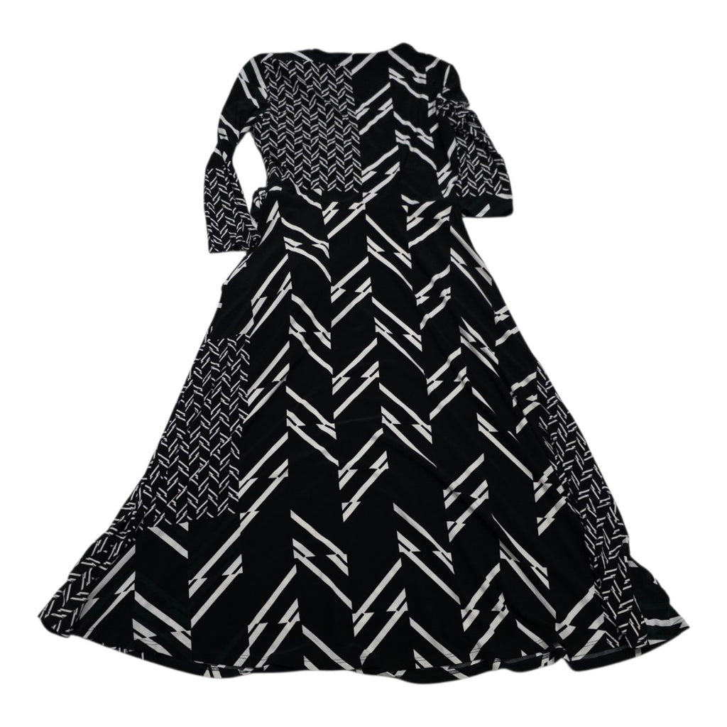 Vestido Ralph Lauren Con Cinturon Negro/blanco Talla 2