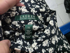 Camisa Ralph Lauren De Mujer Extra Chica Floreda Negra/beige