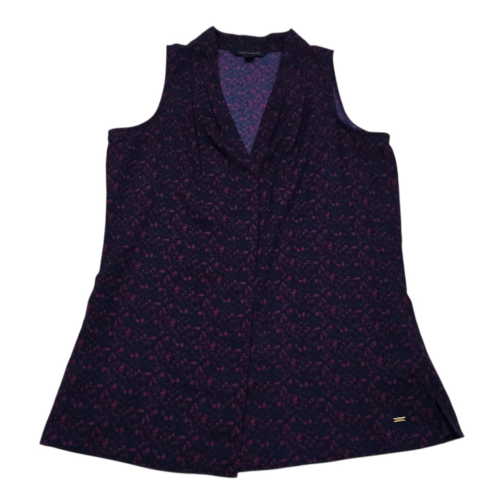 Blusa Tommy Hilfiger Morado Sin Mamgas Extra Chica
