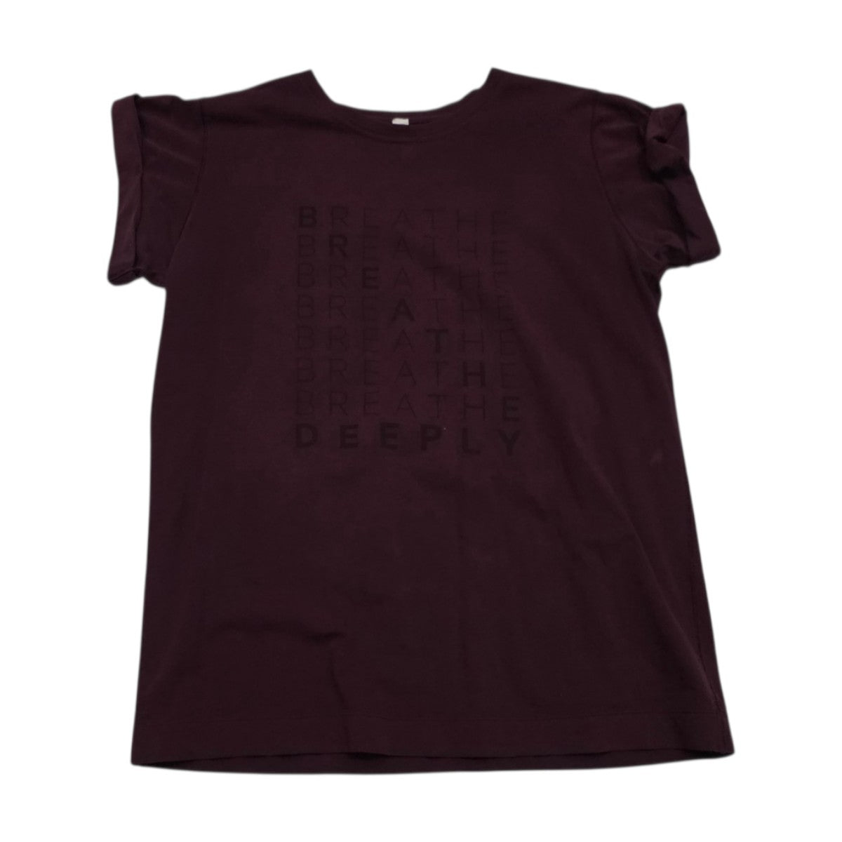 Playera Lululemon Bordo Talla 6 Color Vino Manga Corta