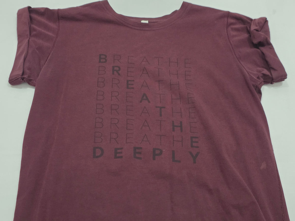 Playera Lululemon Bordo Talla 6 Color Vino Manga Corta