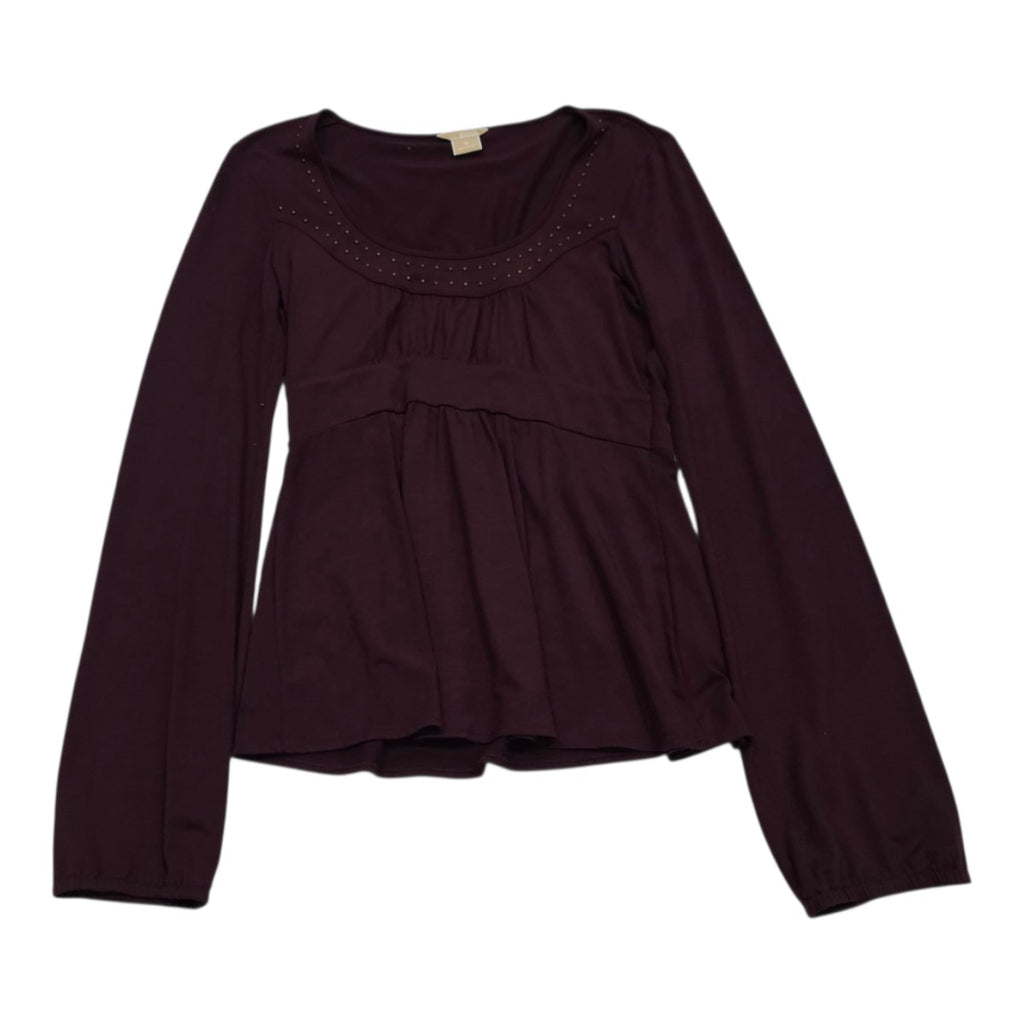 Blusa Michael Kors Color Vino Amplia Chica S