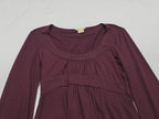 Blusa Michael Kors Color Vino Amplia Chica S