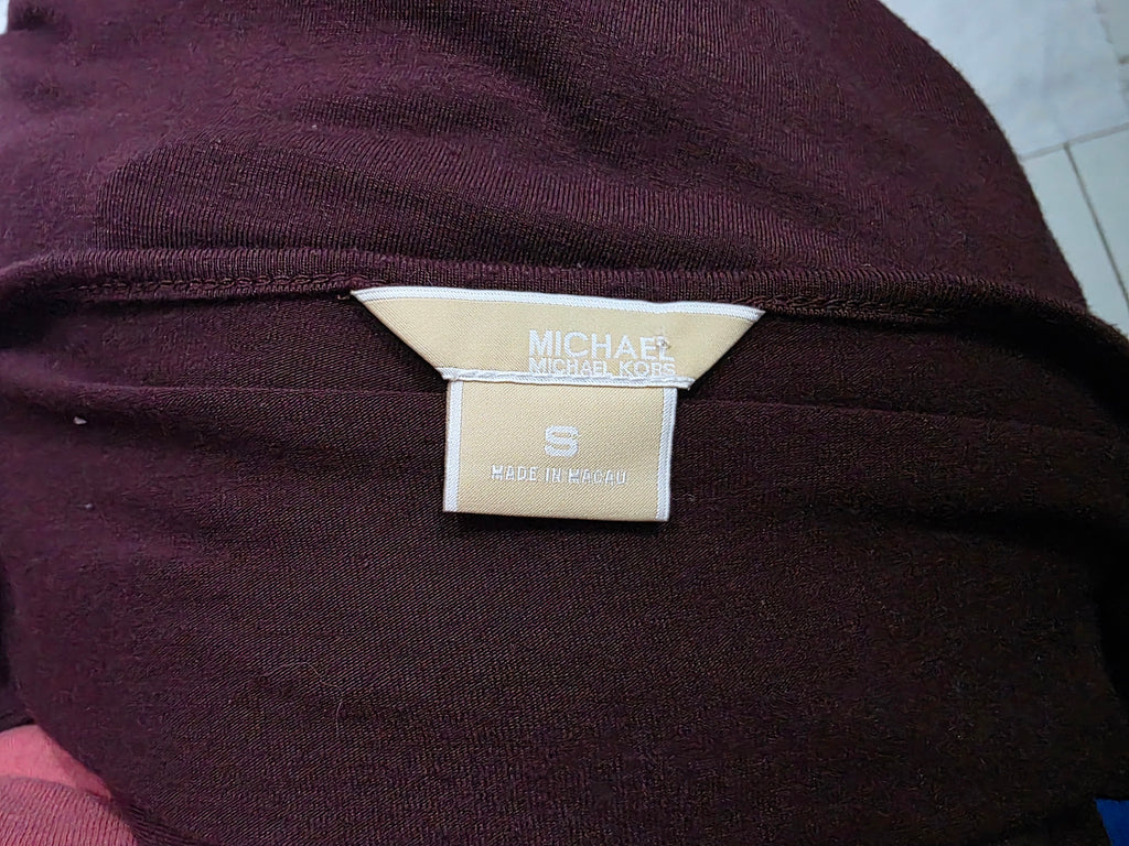 Blusa Michael Kors Color Vino Amplia Chica S