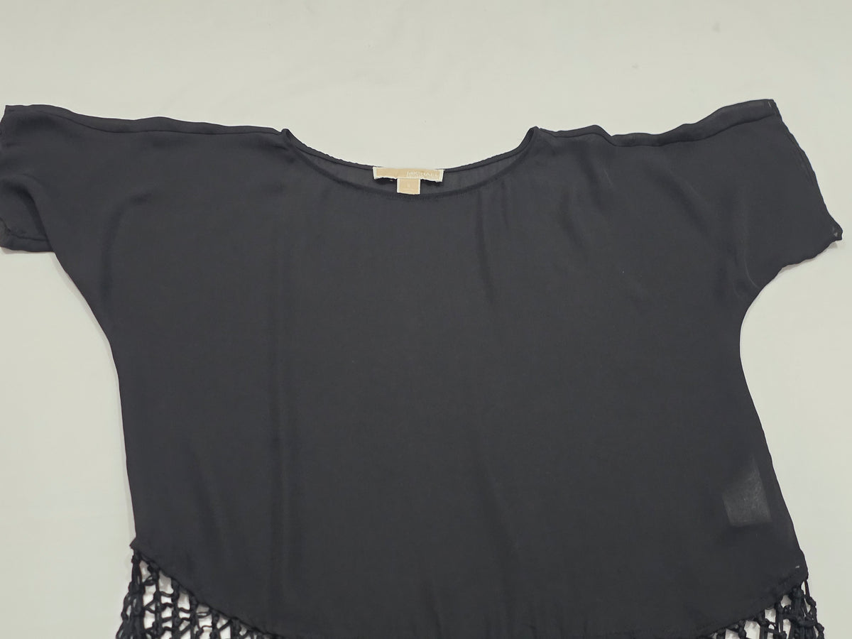 Blusa Michael Kors De Mujer Con Cordones Color Negro