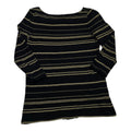 Blusa Ralph Lauren Chica Negro Con Dorado Manga Larga