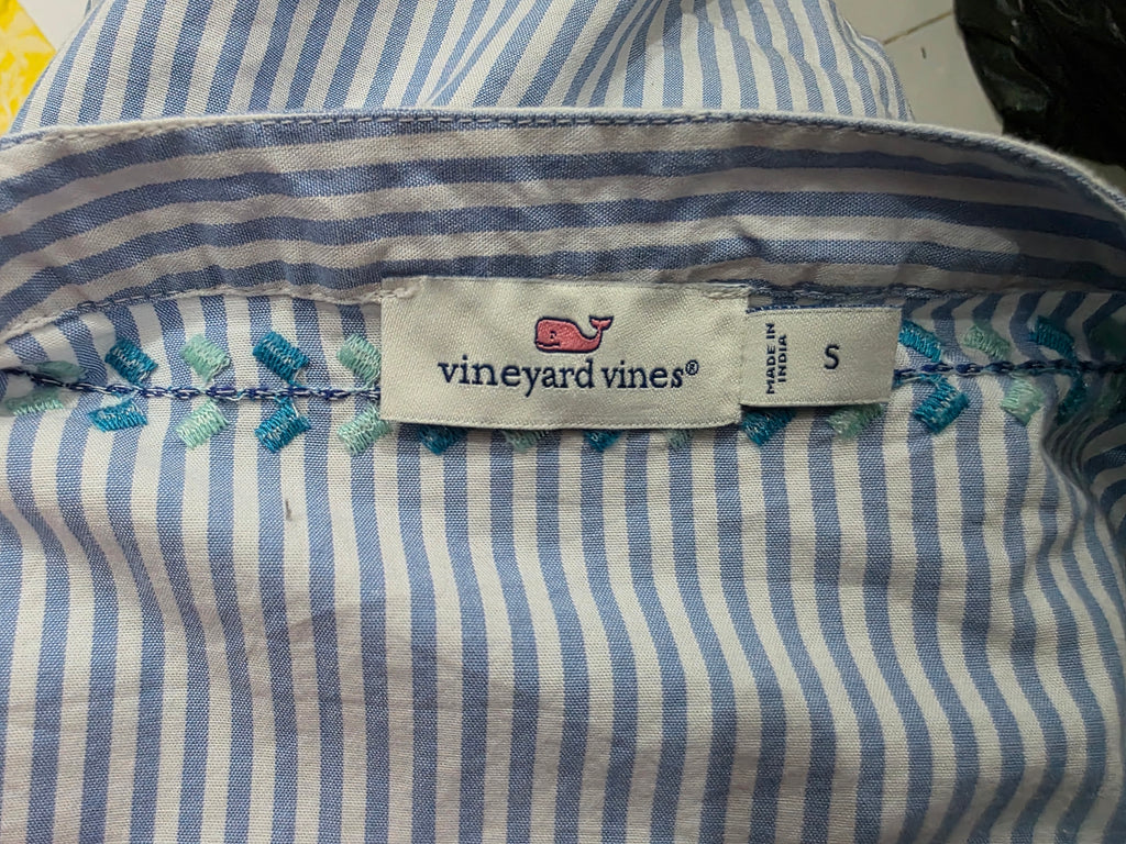 Blusa Vineyard Vines De Mujer Talla 4 Azul Rayada