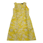 Vestido Brooks Brothers Color Amarillo Talla 4 Floreado