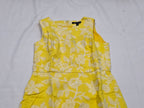 Vestido Brooks Brothers Color Amarillo Talla 4 Floreado
