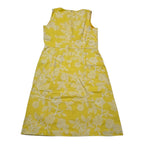 Vestido Brooks Brothers Color Amarillo Talla 4 Floreado