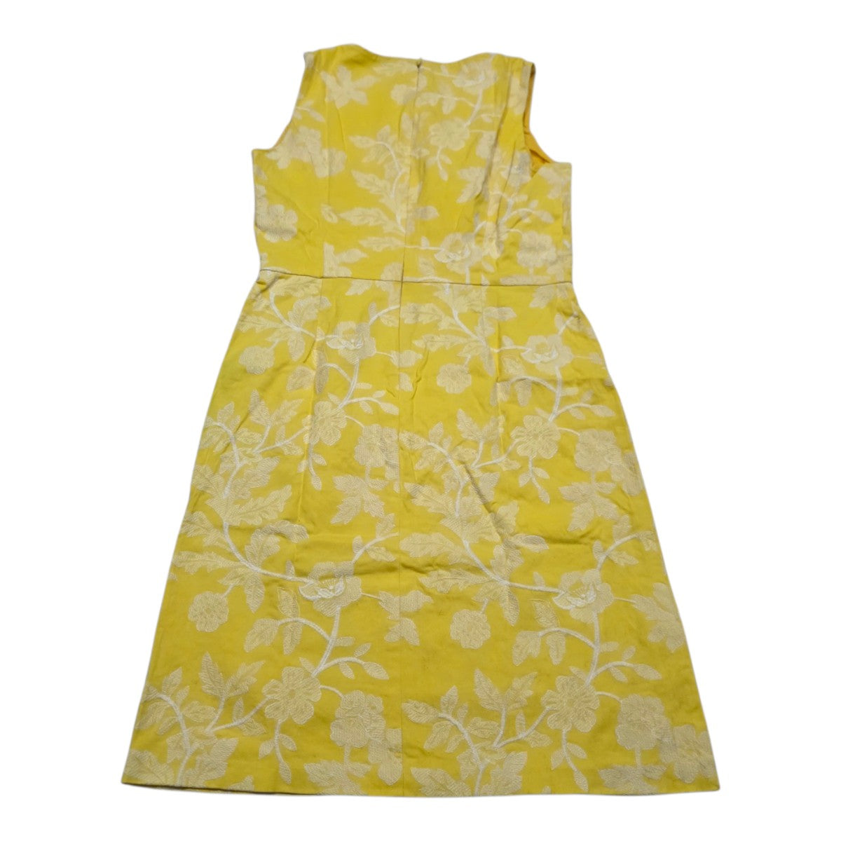Vestido Brooks Brothers Color Amarillo Talla 4 Floreado