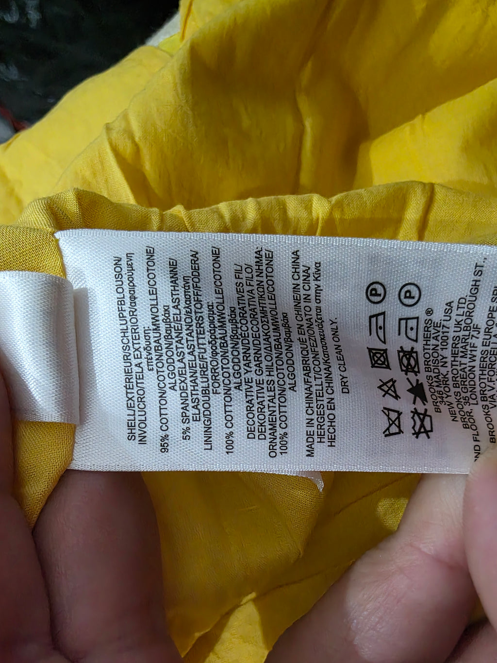 Vestido Brooks Brothers Color Amarillo Talla 4 Floreado