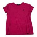 Playera Ralph Lauren De Mujer Talla Chica Fucsia Poni Azul