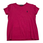 Playera Ralph Lauren De Mujer Talla Chica Fucsia Poni Azul