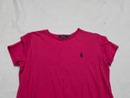 Playera Ralph Lauren De Mujer Talla Chica Fucsia Poni Azul