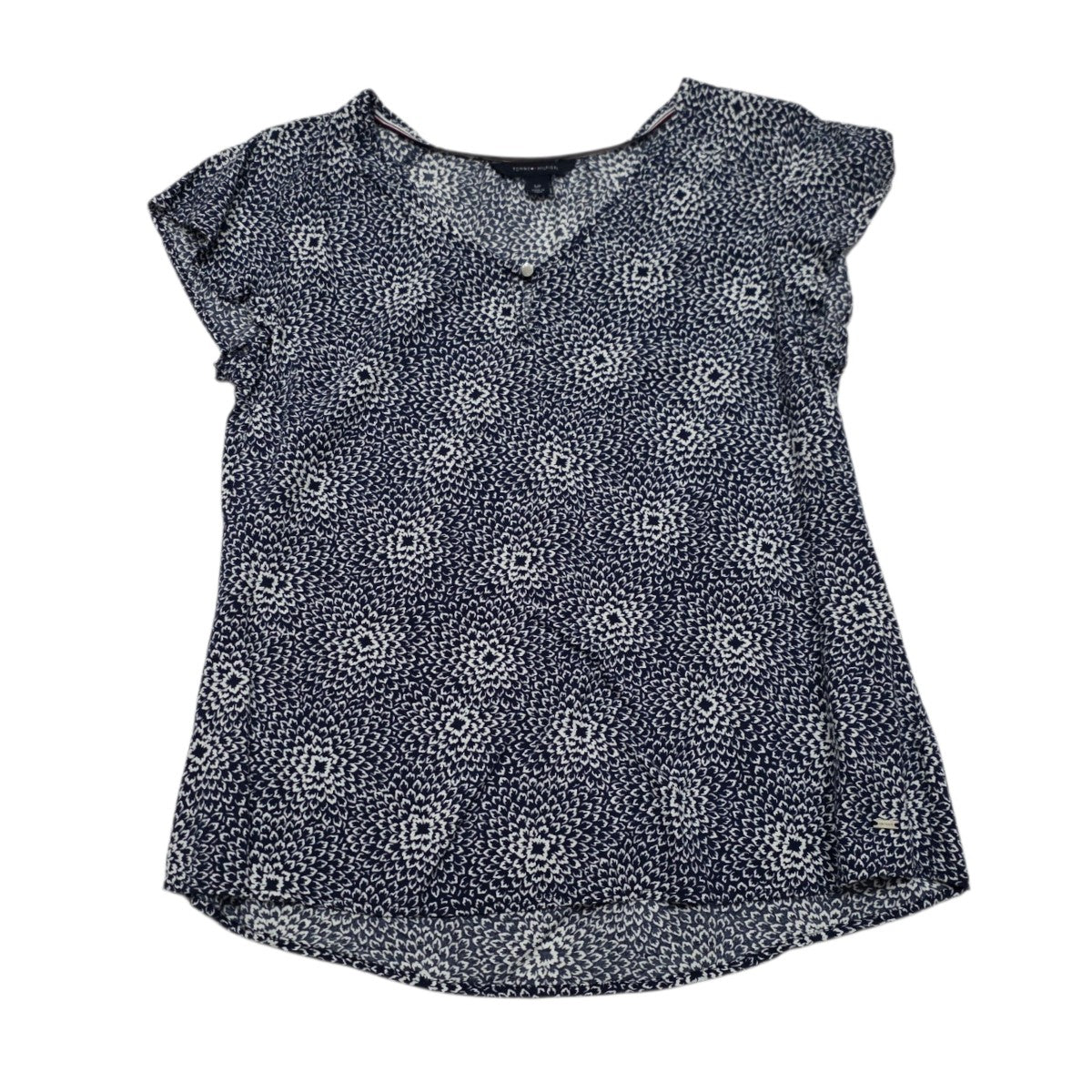 Blusa Tommy Hilfiger Chico S Azul Con Figuras