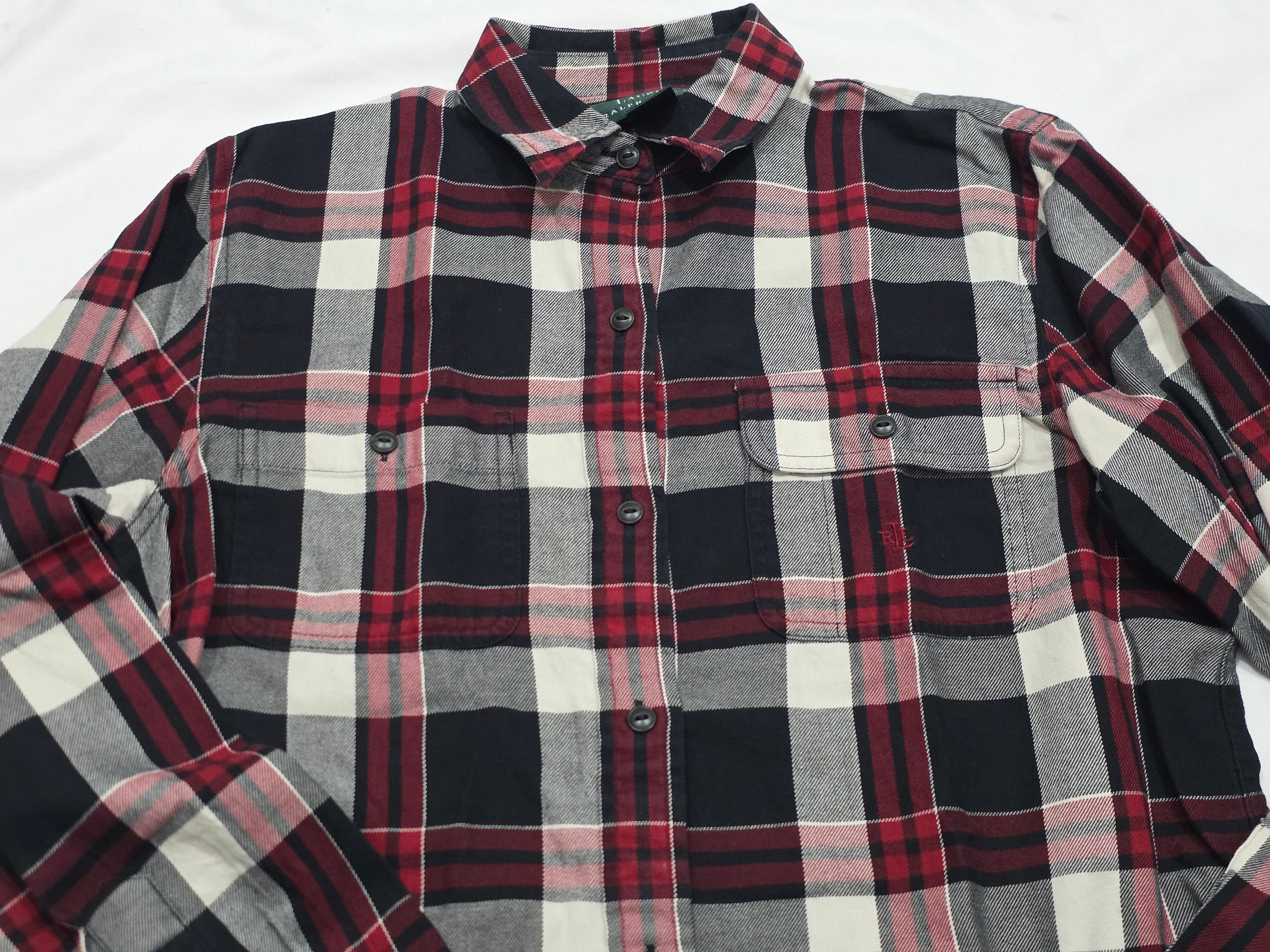 Camisa Ralph Lauren Cuadriculada Rojo/negro De Mujer Chica