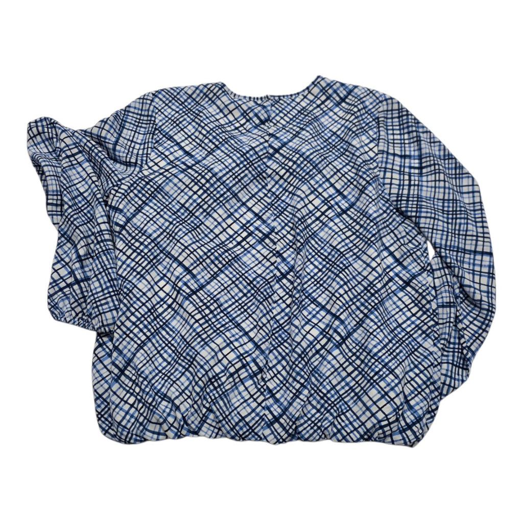 Blusa Tommy Hilfiger De Mujer S Con Lineas Azul Manga Larga