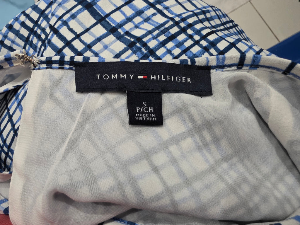 Blusa Tommy Hilfiger De Mujer S Con Lineas Azul Manga Larga