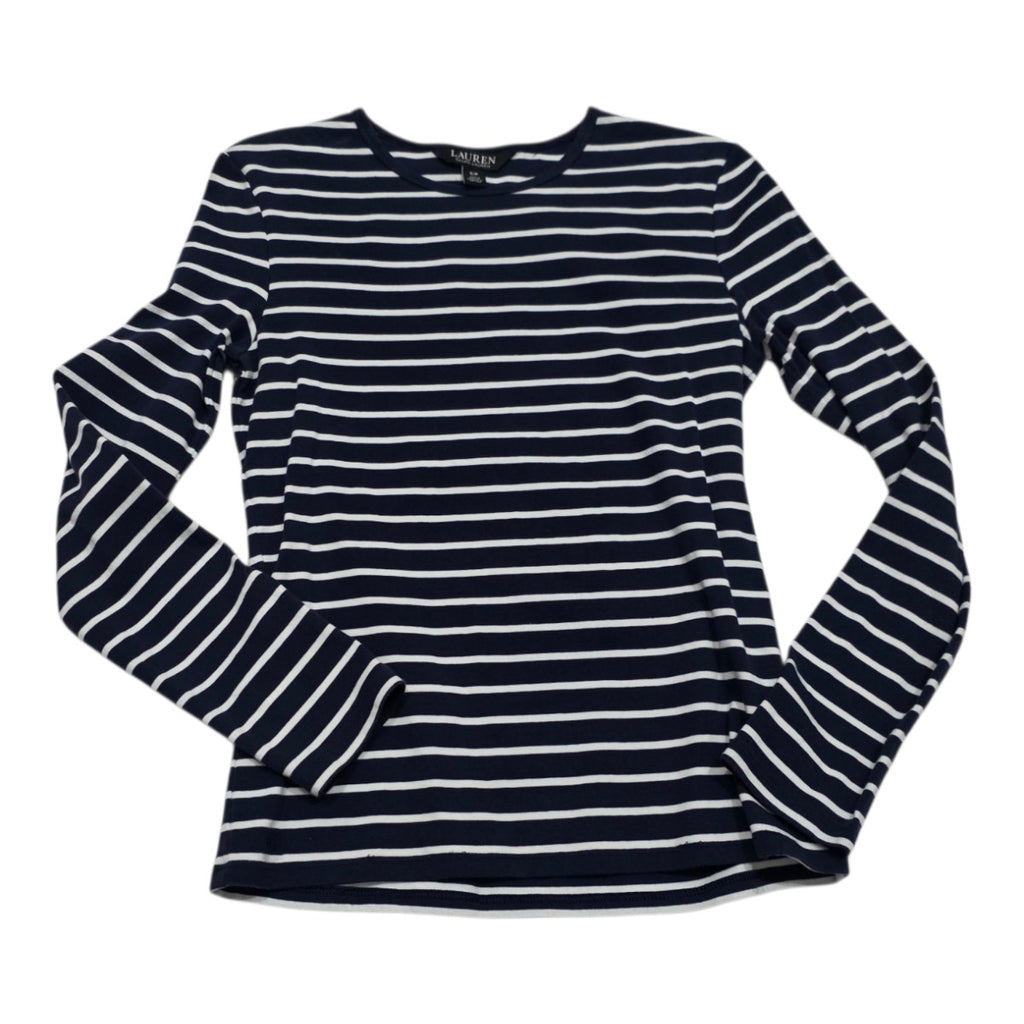 Playera Manga Larga Ralph Lauren Azul Marino Rayada Chica